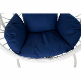 Hanging garden armchair DKD Home Decor Navy Blue White Aluminium synthetic rattan 90 x 70 x 110 cm (107 x 107 x 198 cm)-5