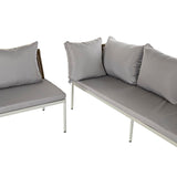 Sofa and table set DKD Home Decor Crystal synthetic rattan Steel (190 x 190 x 70 cm)-7