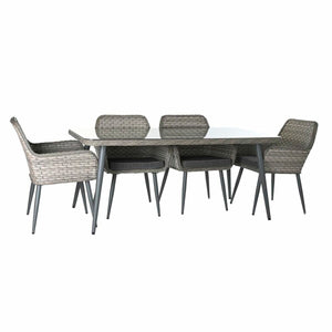 Set of 3 tables DKD Home Decor 166 x 92 x 72 cm Crystal synthetic rattan Steel 83 cm (166 x 92 x 72 cm)-0