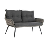 Garden sofa DKD Home Decor Crystal Steel synthetic rattan 127 x 72 x 76 cm-7