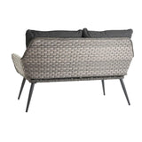 Garden sofa DKD Home Decor Crystal Steel synthetic rattan 127 x 72 x 76 cm-5