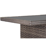 Garden sofa DKD Home Decor Crystal Grey Polyester synthetic rattan Steel Dark brown (175 x 73 x 81 cm)-8