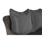 Garden sofa DKD Home Decor Crystal Grey Polyester synthetic rattan Steel Dark brown (175 x 73 x 81 cm)-6