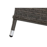 Garden sofa DKD Home Decor Crystal Grey Polyester synthetic rattan Steel Dark brown (175 x 73 x 81 cm)-5