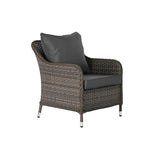 Garden sofa DKD Home Decor Crystal Grey Polyester synthetic rattan Steel Dark brown (175 x 73 x 81 cm)-4