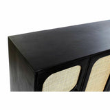 Sideboard DKD Home Decor Black Golden Natural Rattan Mango wood 150 x 40 x 78 cm-1