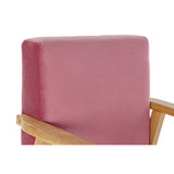 Armchair DKD Home Decor Pink Polyester MDF Wood (61 x 63 x 77 cm)-2