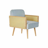 Armchair DKD Home Decor 66 x 64 x 79 cm Natural Sky blue-0