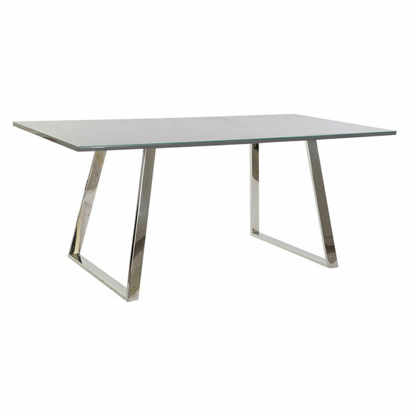 Dining Table DKD Home Decor Crystal Steel Dark grey (180 x 90 x 76 cm)-0