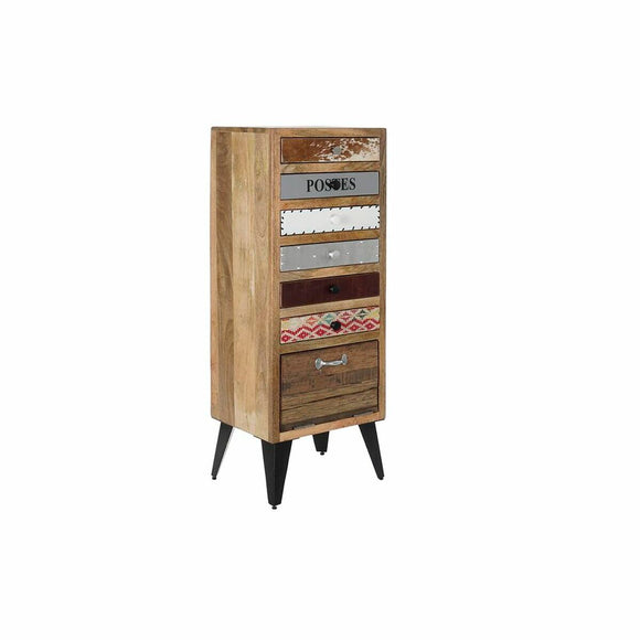 Chest of drawers DKD Home Decor Metal Mango wood (45 x 35 x 120 cm)-0