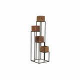 Planter DKD Home Decor Brown Black Multicolour Wood Metal Modern 40 x 40 x 120 cm 40 x 40 x 138 cm-0