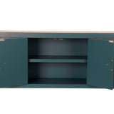 TV furniture DKD Home Decor Fir Dark blue MDF Wood 130 x 24 x 51 cm-3