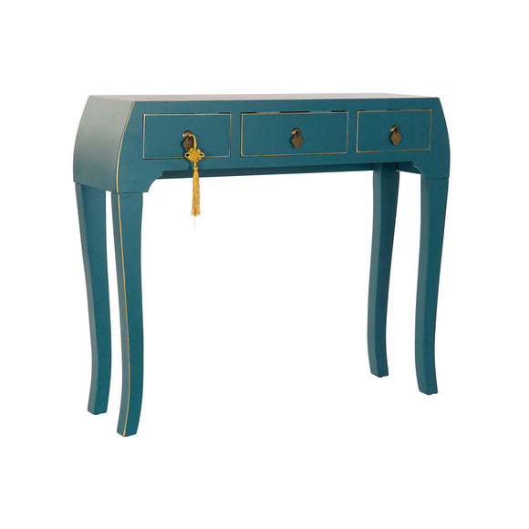 Console DKD Home Decor Fir Blue MDF Wood 96 x 26 x 80 cm-0