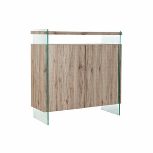 Sideboard DKD Home Decor Natural MDF Tempered Glass (120 x 44 x 120 cm)-0