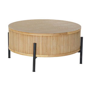 Table DKD Home Decor Black Natural Wood Metal 81 x 81 x 40 cm-0