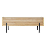 Bench DKD Home Decor Natural Wood Metal 120 x 40 x 43 cm-2