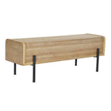 Bench DKD Home Decor Natural Wood Metal 120 x 40 x 43 cm-0