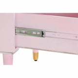 Nightstand DKD Home Decor 52 x 42 x 65 cm Metal Light Pink Mango wood-2