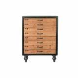 Chest of drawers DKD Home Decor Black Natural Fir Vintage 67 x 40 x 89 cm-1