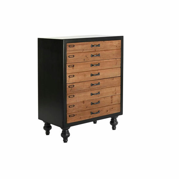 Chest of drawers DKD Home Decor Black Natural Fir Vintage 67 x 40 x 89 cm-0