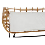 Garden sofa DKD Home Decor Brown Metal Polyester synthetic rattan (124 x 74 x 84 cm)-1