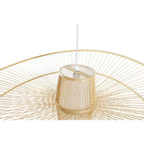 Ceiling Light DKD Home Decor White Natural Bamboo 50 W 100 x 100 x 32 cm-4