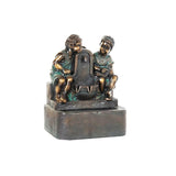 Garden fountain DKD Home Decor Bronze Resin Boys (47 cm)-0