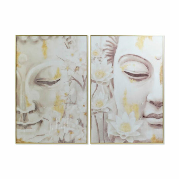 Painting DKD Home Decor Buddha 80 x 4 x 120 cm Oriental (2 Units)-0