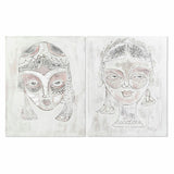 Canvas DKD Home Decor Pinewood Canvas 80 x 3,7 x 100 cm-0