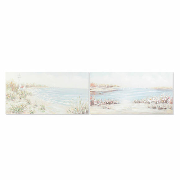 Canvas DKD Home Decor Pinewood Canvas 140 x 3,7 x 70 cm-0