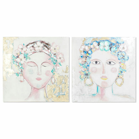 Canvas DKD Home Decor Pinewood Canvas 100 x 3,5 x 100 cm-0