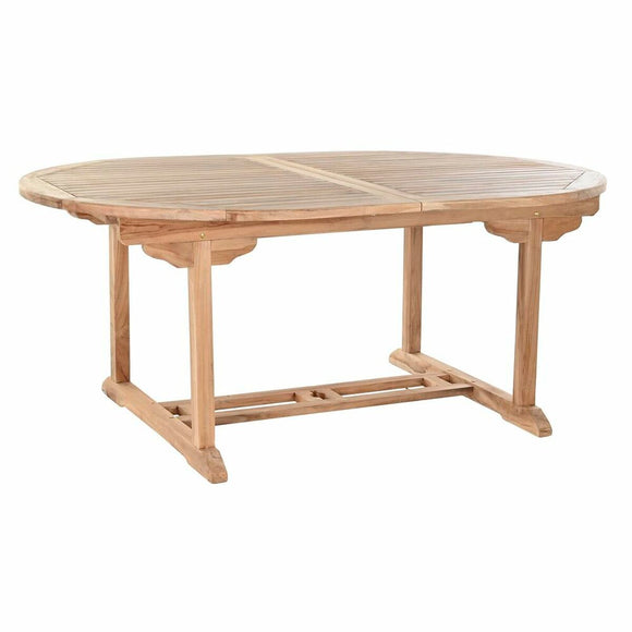 Dining Table DKD Home Decor Brown Extendable Teak (180 x 120 x 75 cm)-0