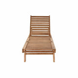 Sun-lounger DKD Home Decor Brown With wheels Teak (200 x 65 x 36 cm)-7