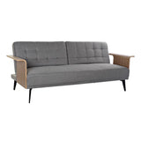 Sofabed DKD Home Decor Brown Grey Metal Urban 203 x 87 x 81 cm-4