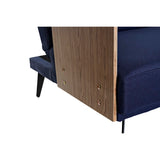 Sofabed DKD Home Decor Blue Brown Black Metal Modern Urban 203 x 87 x 81 cm-2