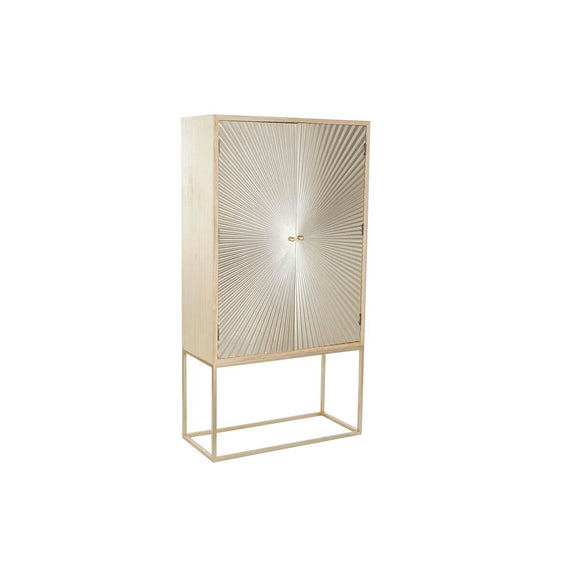 Cupboard DKD Home Decor   90 x 40 x 170 cm Fir Natural Golden Metal MDF Wood-0