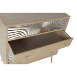 Chest of drawers DKD Home Decor Golden Natural Metal Fir MDF Wood Modern 80 x 40 x 87,5 cm-2