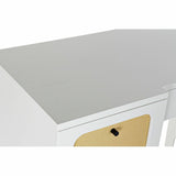 Desk DKD Home Decor Fir White Rattan (140 x 50 x 76 cm)-1