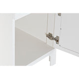Desk DKD Home Decor Fir White Rattan (140 x 50 x 76 cm)-5