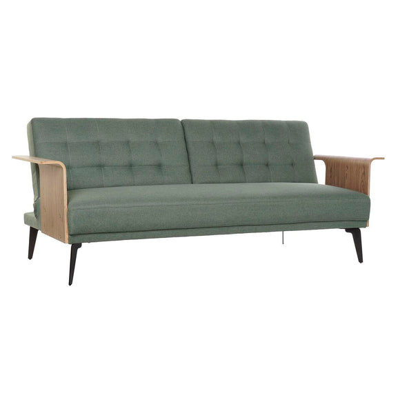 Sofabed DKD Home Decor 203 x 87 x 81 cm Black Metal Brown Green-0