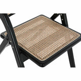 Folding Chair DKD Home Decor Black Natural Rattan Elm wood 53 x 60 x 79 cm-1