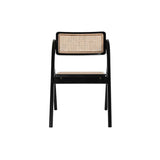 Folding Chair DKD Home Decor Black Natural Rattan Elm wood 53 x 60 x 79 cm-3