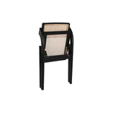 Folding Chair DKD Home Decor Black Natural Rattan Elm wood 53 x 60 x 79 cm-5