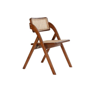 Dining Chair DKD Home Decor Dark brown Rattan Vintage Elm (45 x 45 x 79 cm)-0
