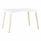 Dining Table DKD Home Decor White Birch MDF Wood 120 x 80 x 74 cm-0