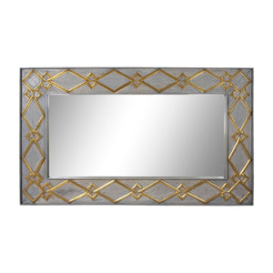 Wall mirror DKD Home Decor Grey Golden Mango wood (154 x 5 x 92 cm)-0