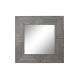Wall mirror DKD Home Decor 121 x 4 x 121 cm Crystal Grey Wood Mango wood-0