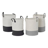 Basket set DKD Home Decor White Grey Light grey (2 Pieces) (2 Units)-2