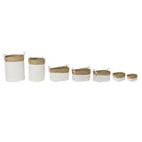 Basket set DKD Home Decor White Cotton Natural Fibre (41 x 41 x 52,5 cm) (7 Pieces)-3