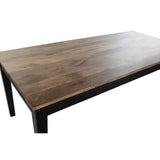 Dining Table DKD Home Decor Natural Black Metal Mango wood (200 x 90 x 75 cm)-1
